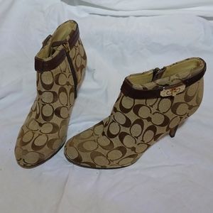 Coach Logo Ankle Boots size 8